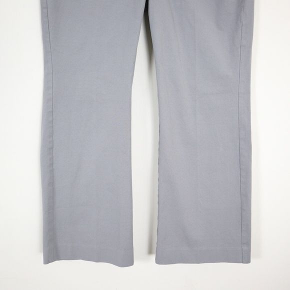 Eileen Fisher Size 8 Organic Cotton Cropped Pants Stretch Zinc Gray Flat Front - Picture 7 of 10